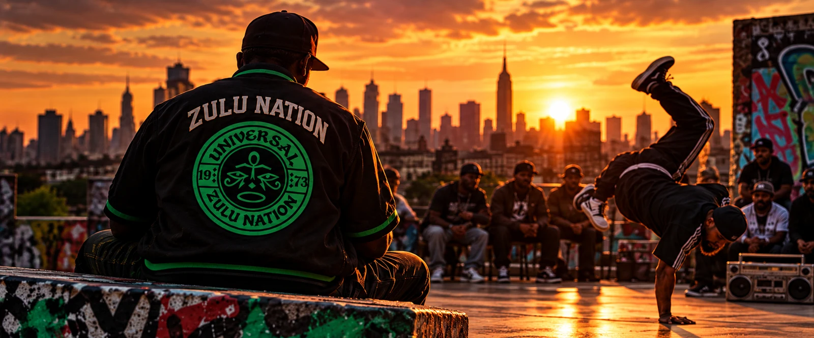Universal Zulu Nation cultural movement homepage collage